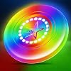 LED Flying Discs - 12 Dynamic Light Modes, Rechargeable, 175g Outdoor Toy for Pool/Beach/Camping, Birthday Gifts for Kids/Adults (Safe Soft Edge Design)