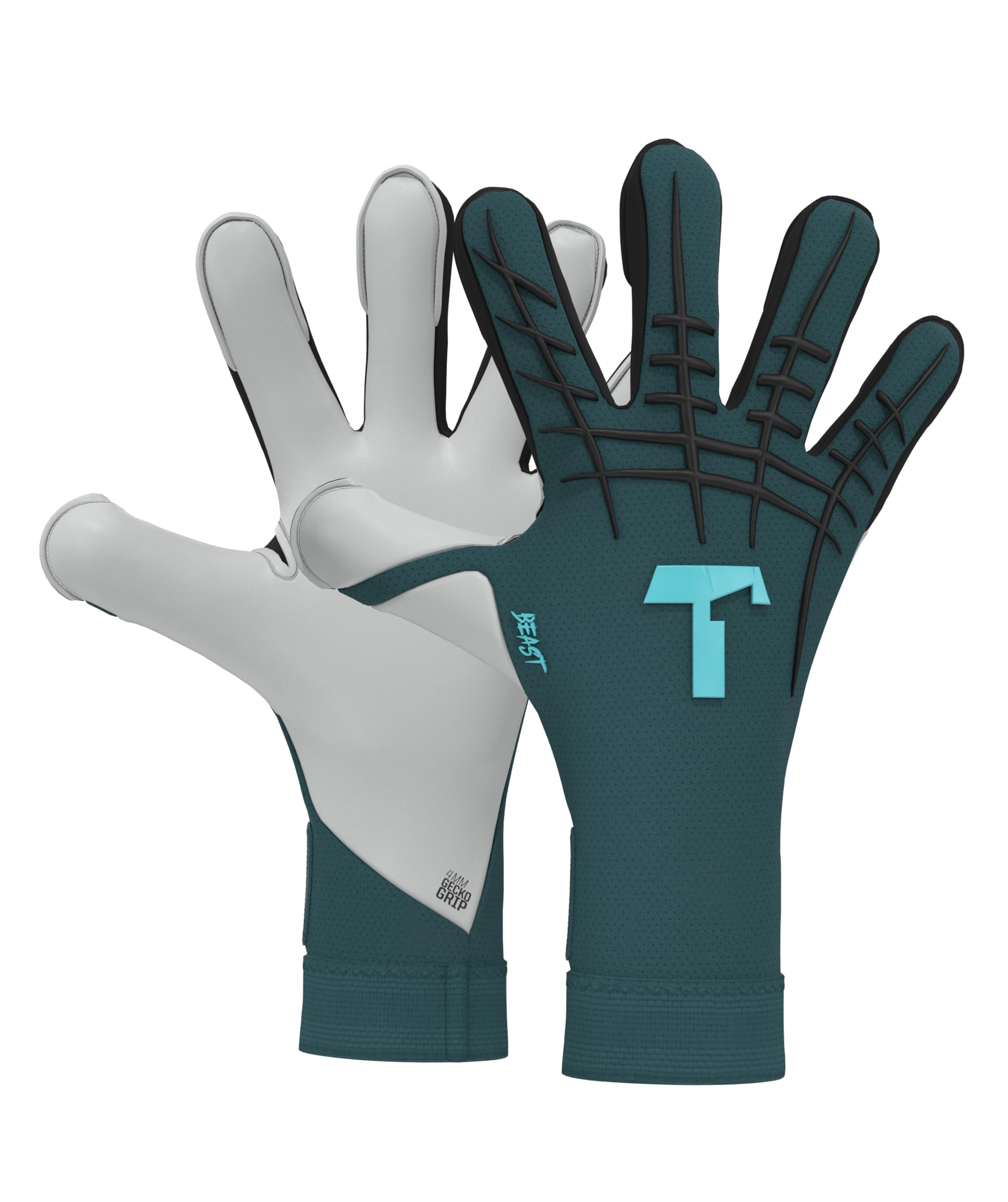 T1TAN Goalkeeper Gloves with Finger Protection, Football Gloves Men & Women and 4 mm Professional Grip - Various Sizes and Colours