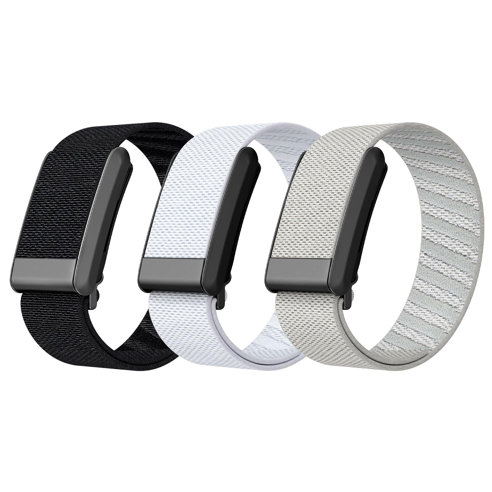 Y-Kocos Stretchy Bands Compatible with Whoop 4.0 for Women Men, 3 Pack Adjustable Sport Comfort Nylon Elastic Braided Wristbands for Whoop 4.0/3.0