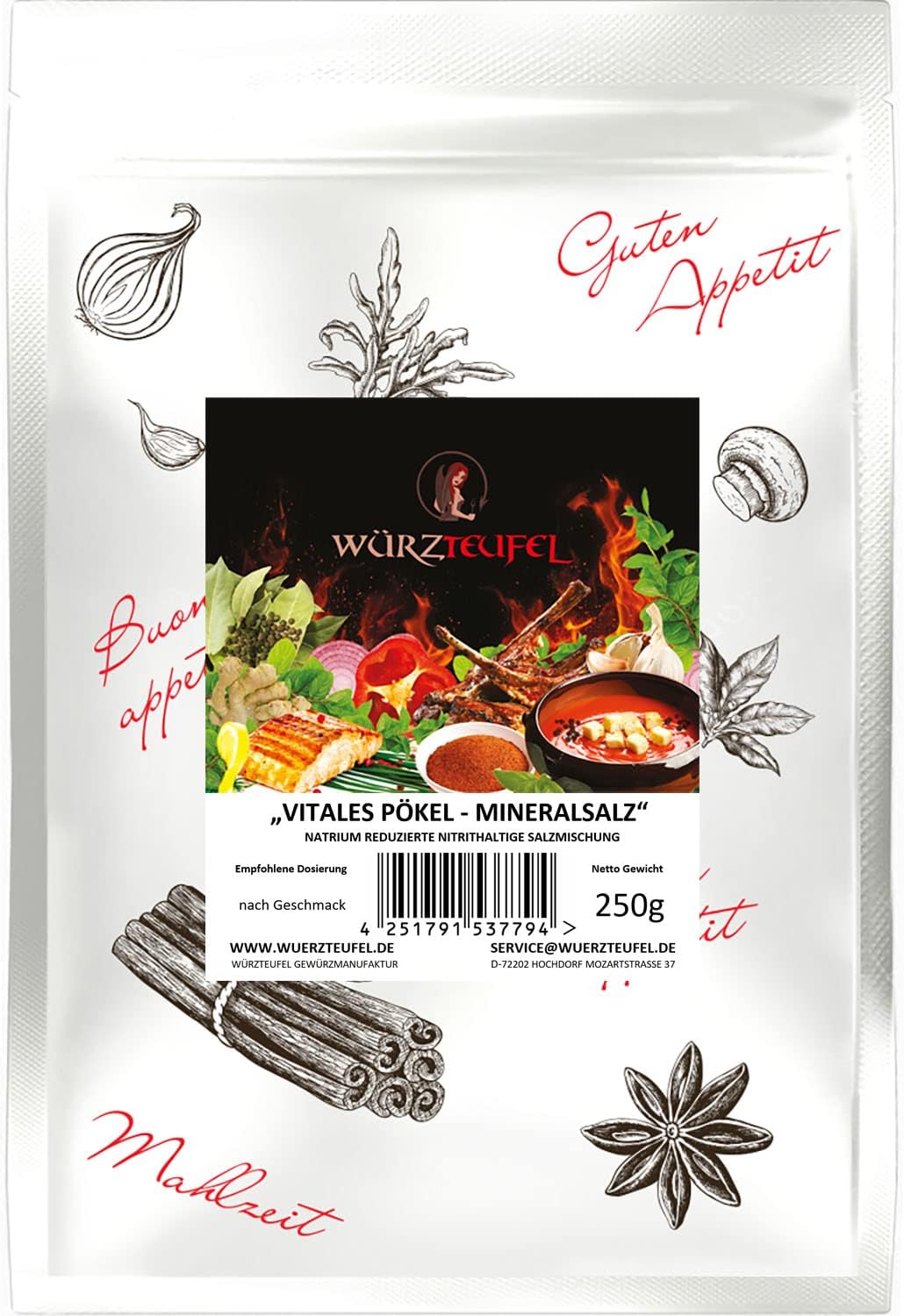 curing salt nitrite mineral salt vital nitrite - curing salt. bag 250 g
