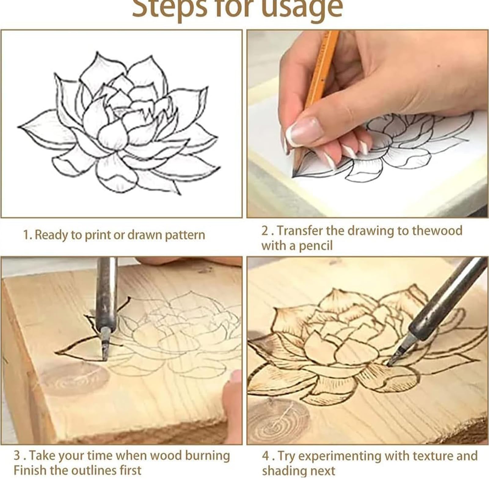 Stampo in Rame con Lettere, Set per Intaglio del Legno,Kit per Intaglio Artigianale del Legno Fai da Te | Kit per stampaggio Metalli per Creare Regali Unici e Aggiungere Fascino alle tue