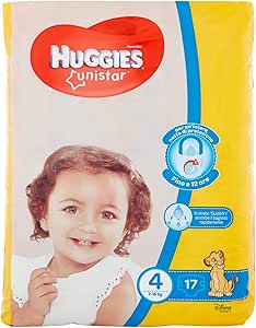 Huggies Unistar luiers, maat 4 (7-14 kg), 1 verpakking met 17 luiers