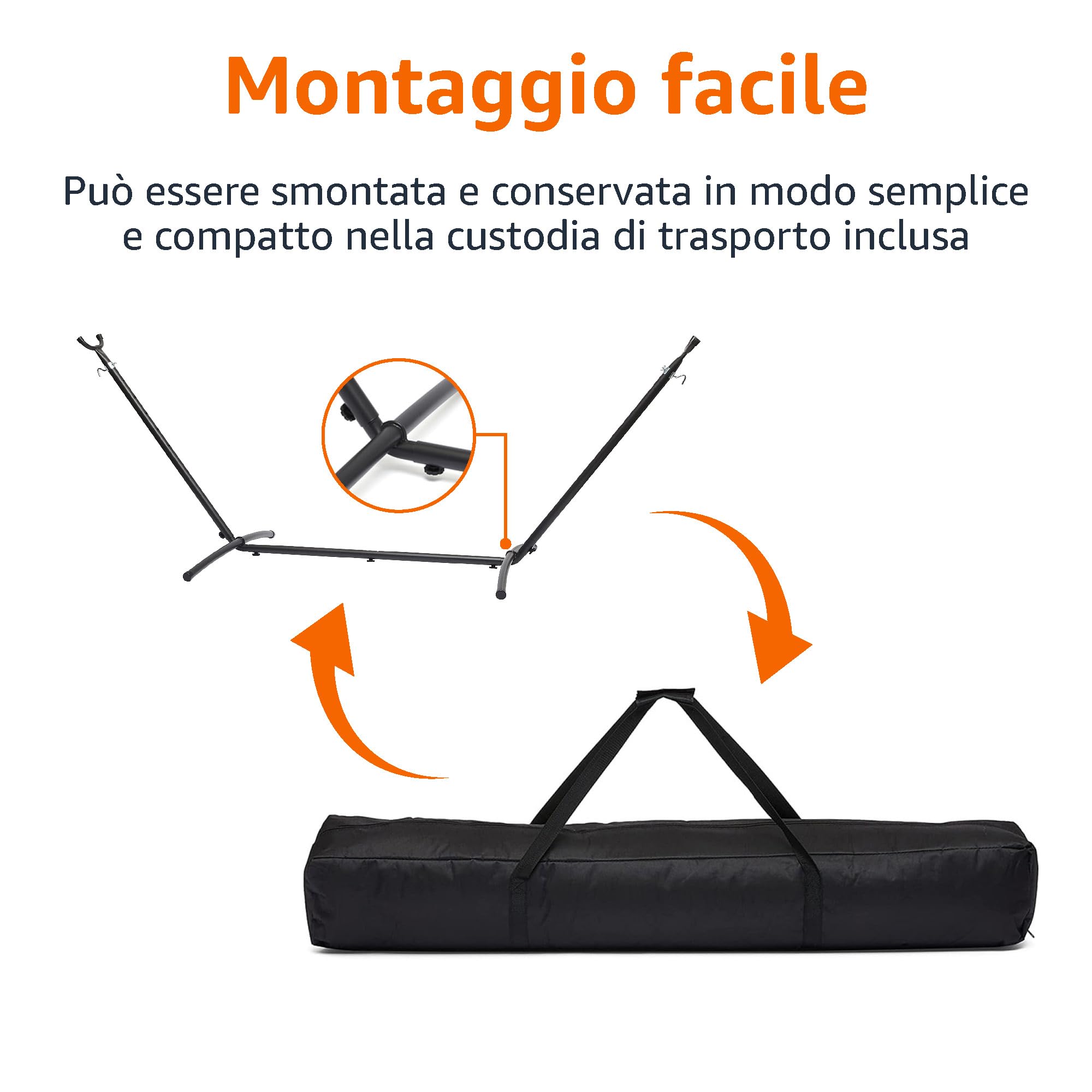Amazon Basics Supporto per amaca 2.74 m