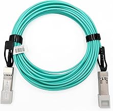 Elfcam - 0.5m 10Gb Active Optical Cable (AOC) OM3 SFP+ to SFP+ AOC 10Gbit/s, Compatible with Freebox Ultra (0.5 Meters)