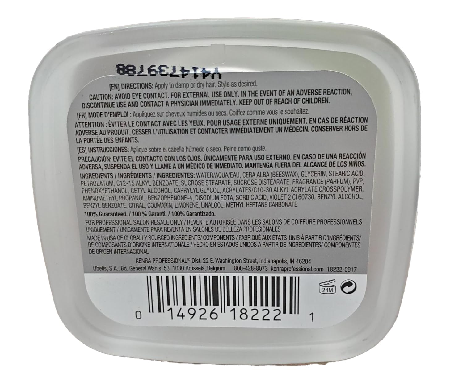 Kenra Platinum Whipped Taffy 20 Matte Defining Paste, 2 oz