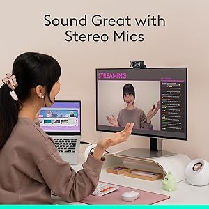 Logitech C922x HD Pro PC Webcam, Full HD 1080p/30fps or 720p/60fps Video, HD Light Correction, Works with Microsoft Teams, Google Meet, Zoom, Nintendo Switch 2s new GameChat mode, Mac/Tablet- Black