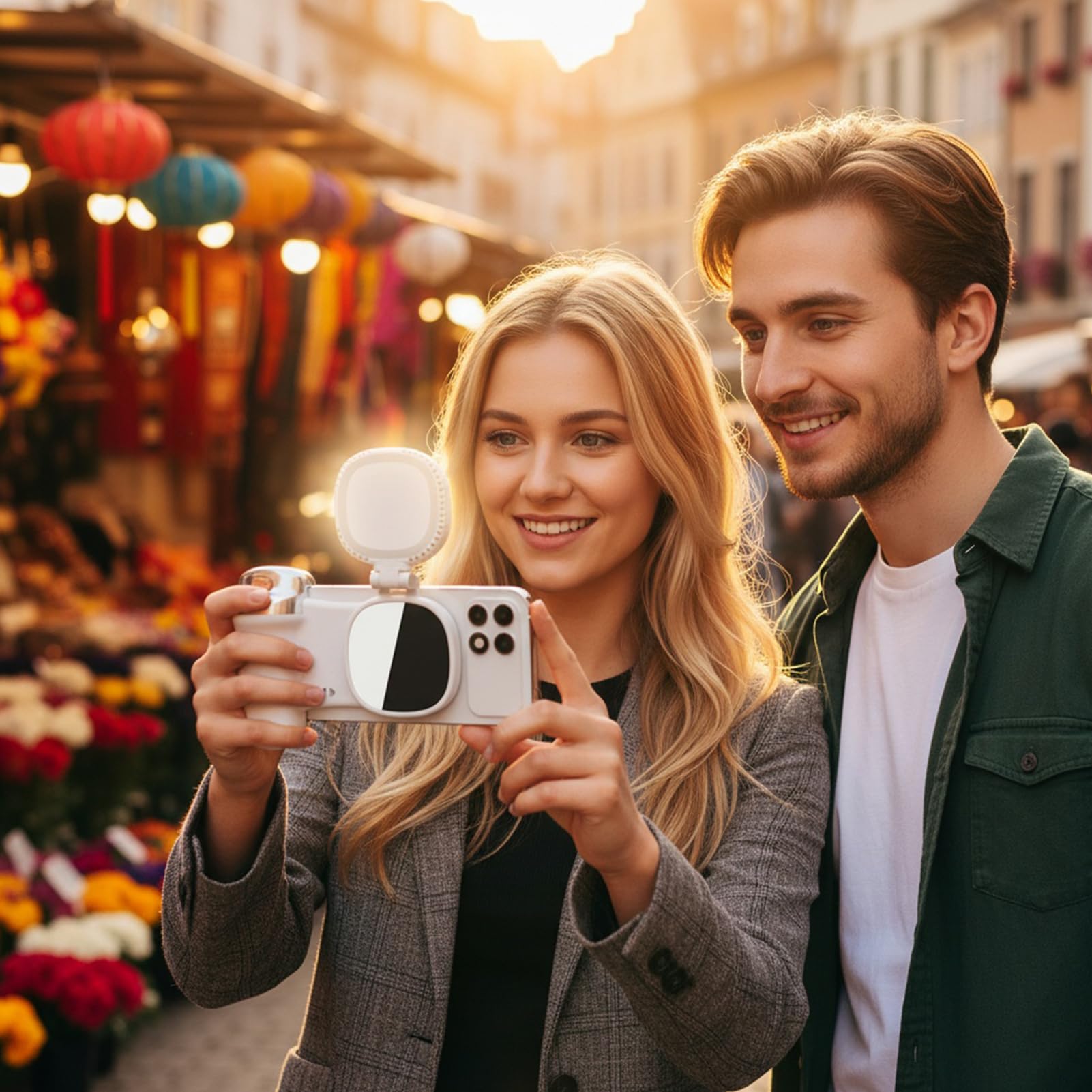 Magnetyczny Uchwyt Do Aparatu Telefonu 360° Obrotowy Statyw Do Selfie | Rączka Dla Selfie Z Oświetleniem Do Użytku Zewnątrz Wewnątrz Siłownia Vlogowanie Fotografia Podróż