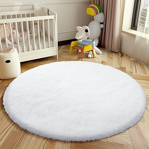 Miniatura 2 de Alfombras circulares súper suaves para niñas, castillo de princesa, tienda de campaña de 3 diámetros, alfombras circulares para dormitorio de niños,