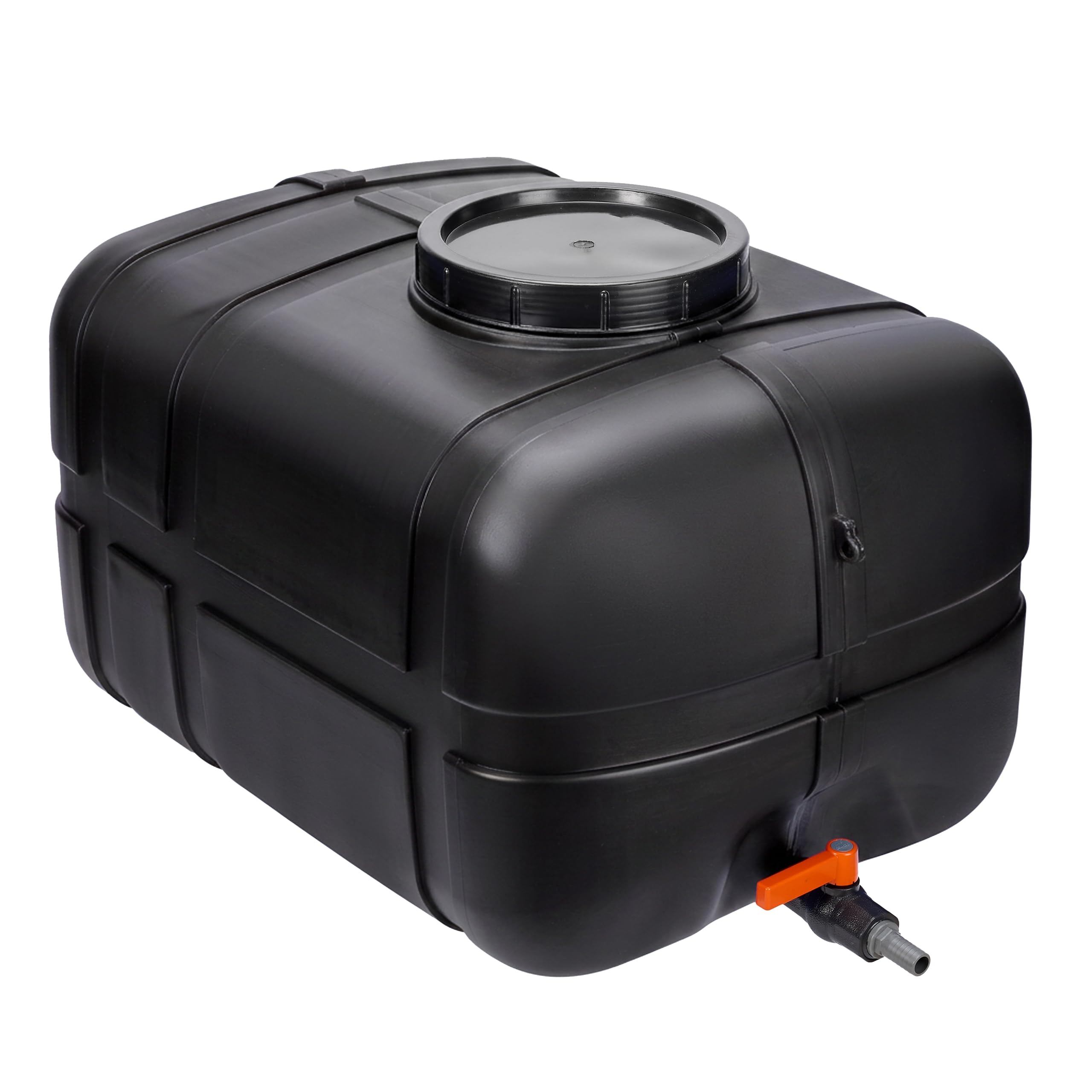 Garronda Wassertank 150 Liter Wasserbehälter mit Deckel Regenwassertank Großbehälter für Haushalt und Gewerbe GD-0098 (Schwarz)
