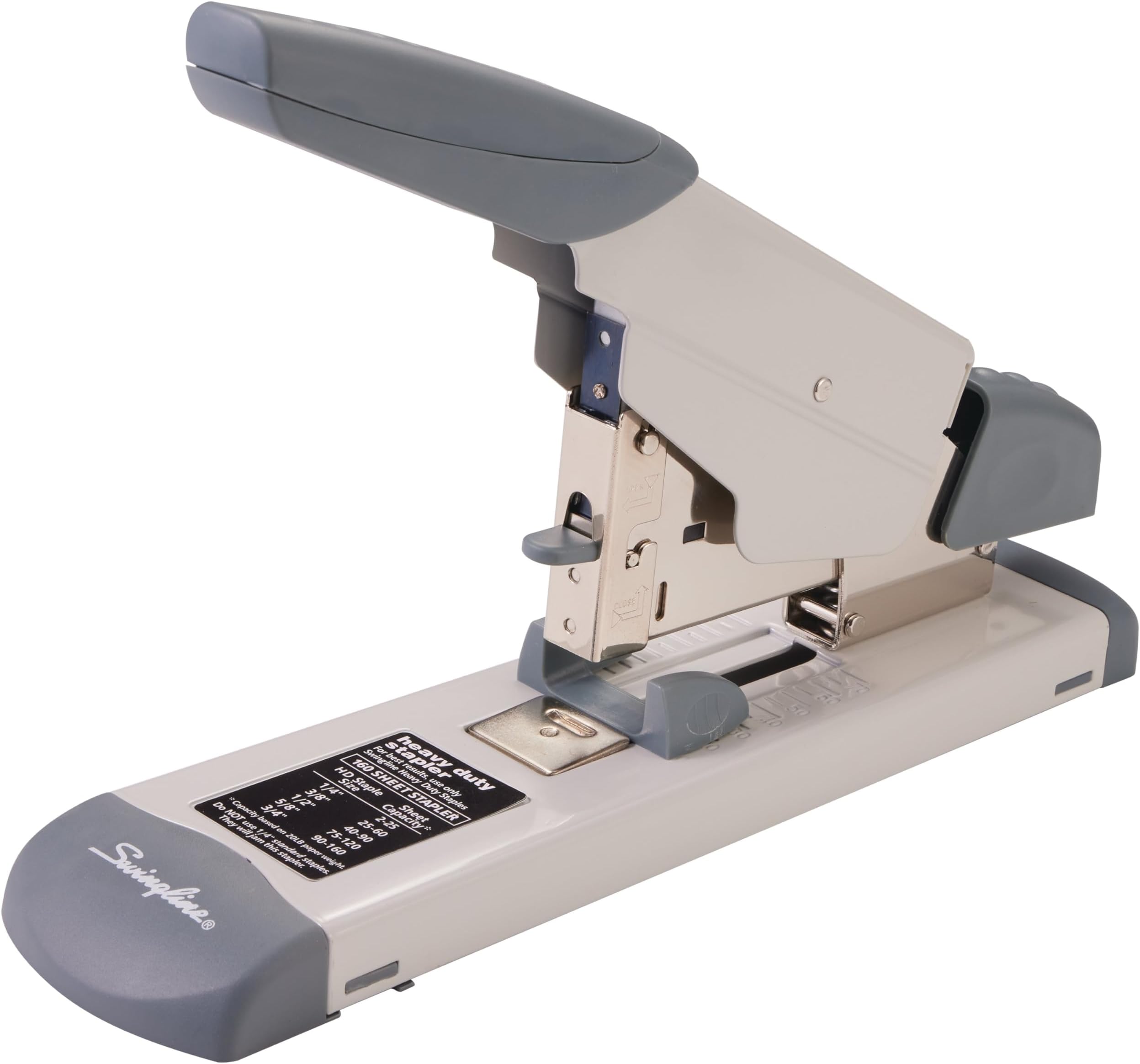 Swingline Heavy Duty Stapler, 160 Sheet Capacity, Includes Alignment Guide, Desktop Stapling, Platinum (39002)