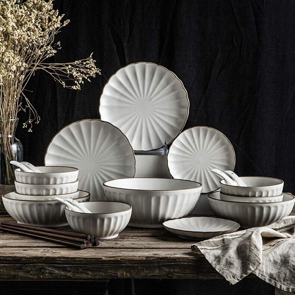 Amazon｜食器セット 25ピース 磁器の花びら型ディナーセット