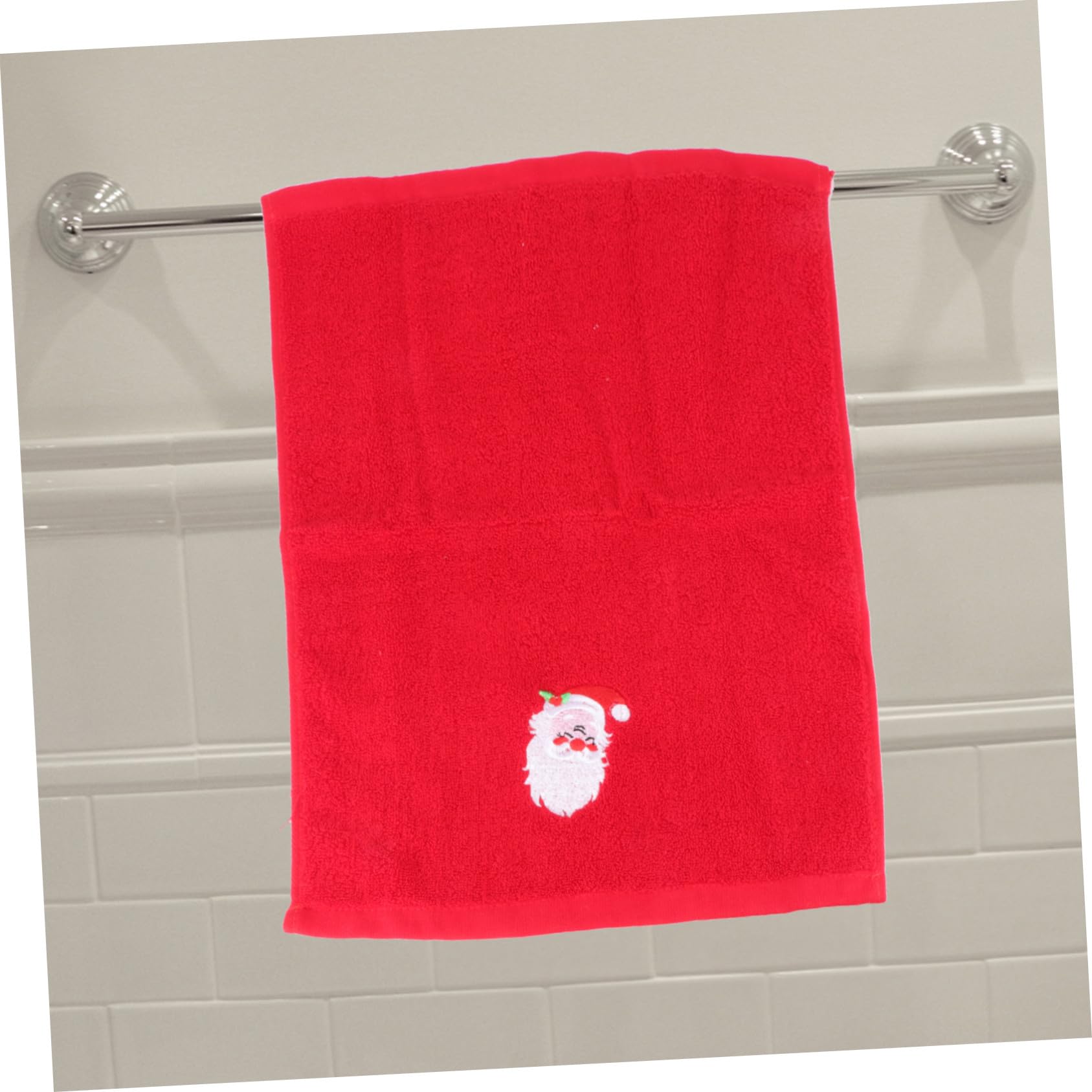 4pezzi Asciugamano Natalizio Ricamato Asciugamano Decorativo per Feste Confortevole e Resistente Morbido per Uso Quotidiano Regalo di Natale Stili multipli