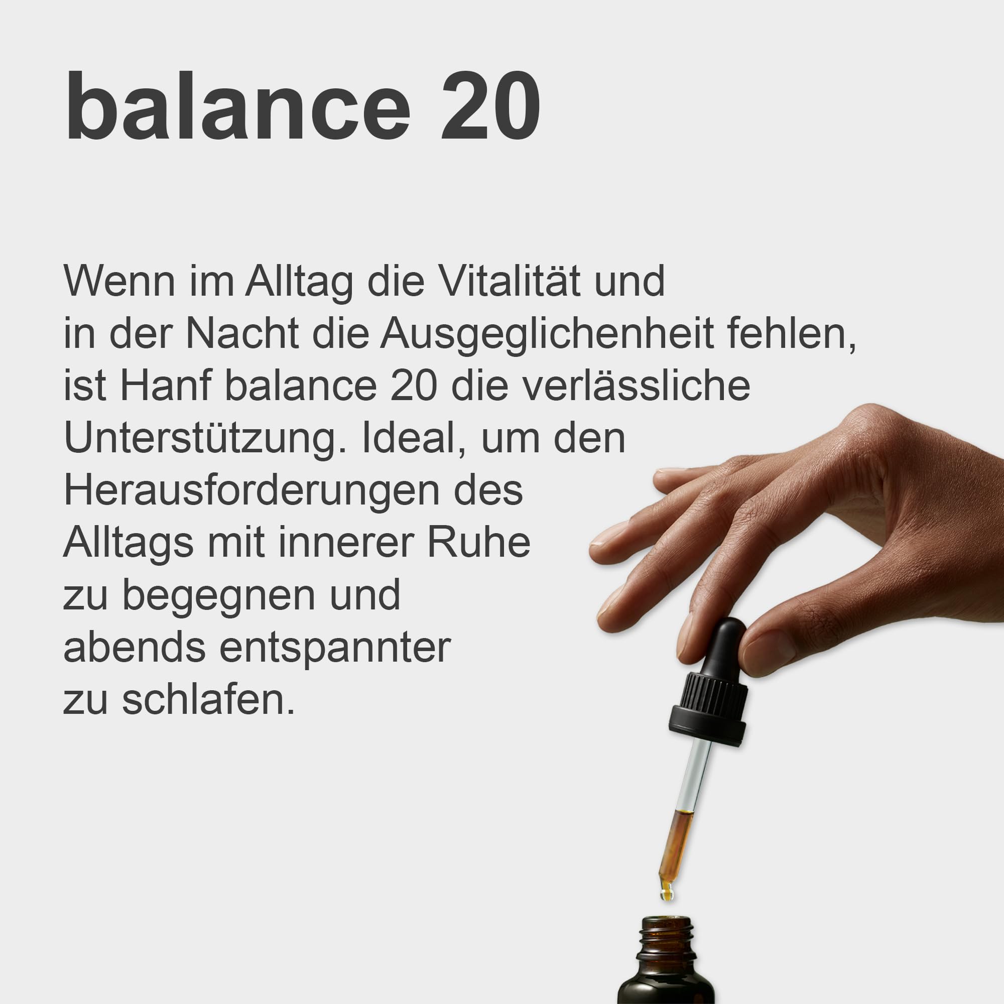 KeyToBe - Hanföl Balance20 - Hanfsamenöl Tropfen - vegan