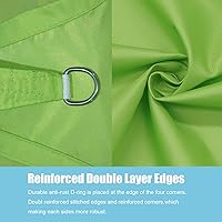 Vista 3 de Toldo triangular de bloqueo UV, toldo impermeable para jardín al aire libre para patio con kit de herrajes de acero inoxidable 304, gris, 6.5 x 6.5