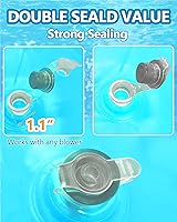 Vista 3 de Almohadas de piscina para piscinas sobre el suelo de 4 x 4 pies, almohadas gruesas de piscina para invierno, almohada de aire resistente al frío