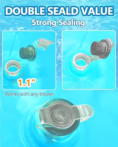 Miniatura 3 de Almohadas de piscina para piscinas sobre el suelo de 4 x 4 pies, almohadas gruesas de piscina para invierno, almohada de aire resistente al frío