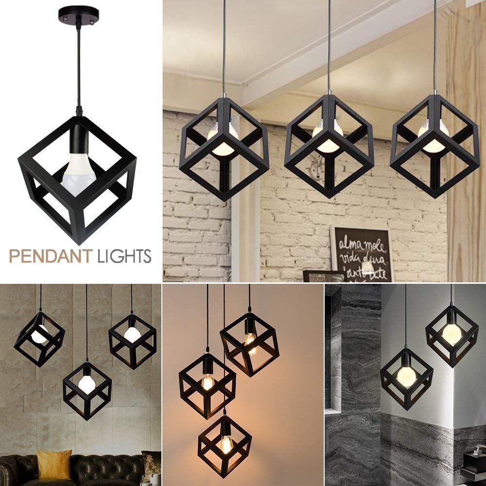 Buy WhiteRay Minimalist Industrial Pendant Light Matte Black