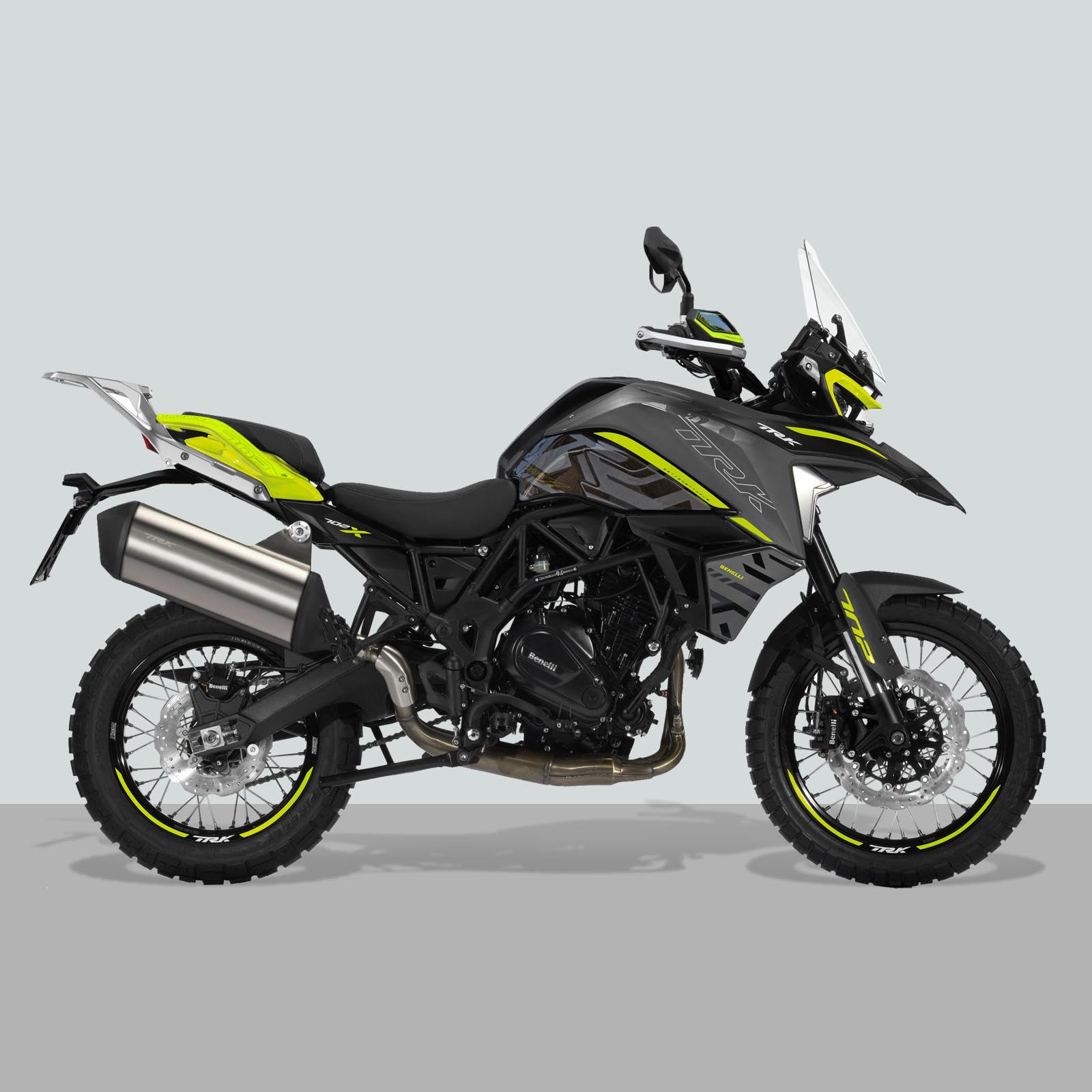 AUTOCOLLANTS 3D Résinés Compatibles Avec Benelli TRK 702X Protection Pointe Fluo