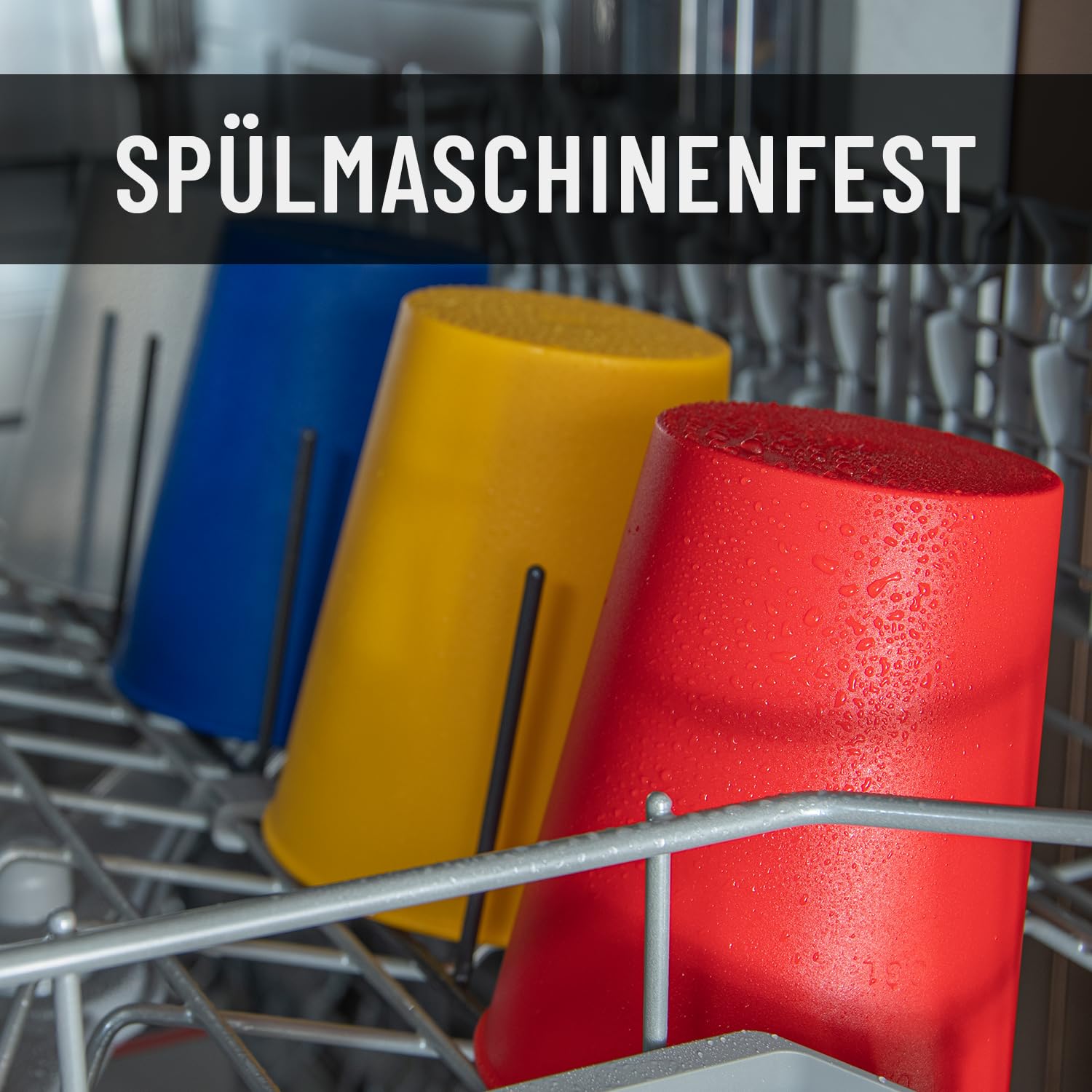 SoPro 22er Set Party Becher Plastik spühlmaschinenfest inkl. 3 Bälle | Made in Germany Hartplastik Mehrweg Partybecher wiederverwendbar 0,5 Liter - Party Becher Plastik, Plastikbecher Set