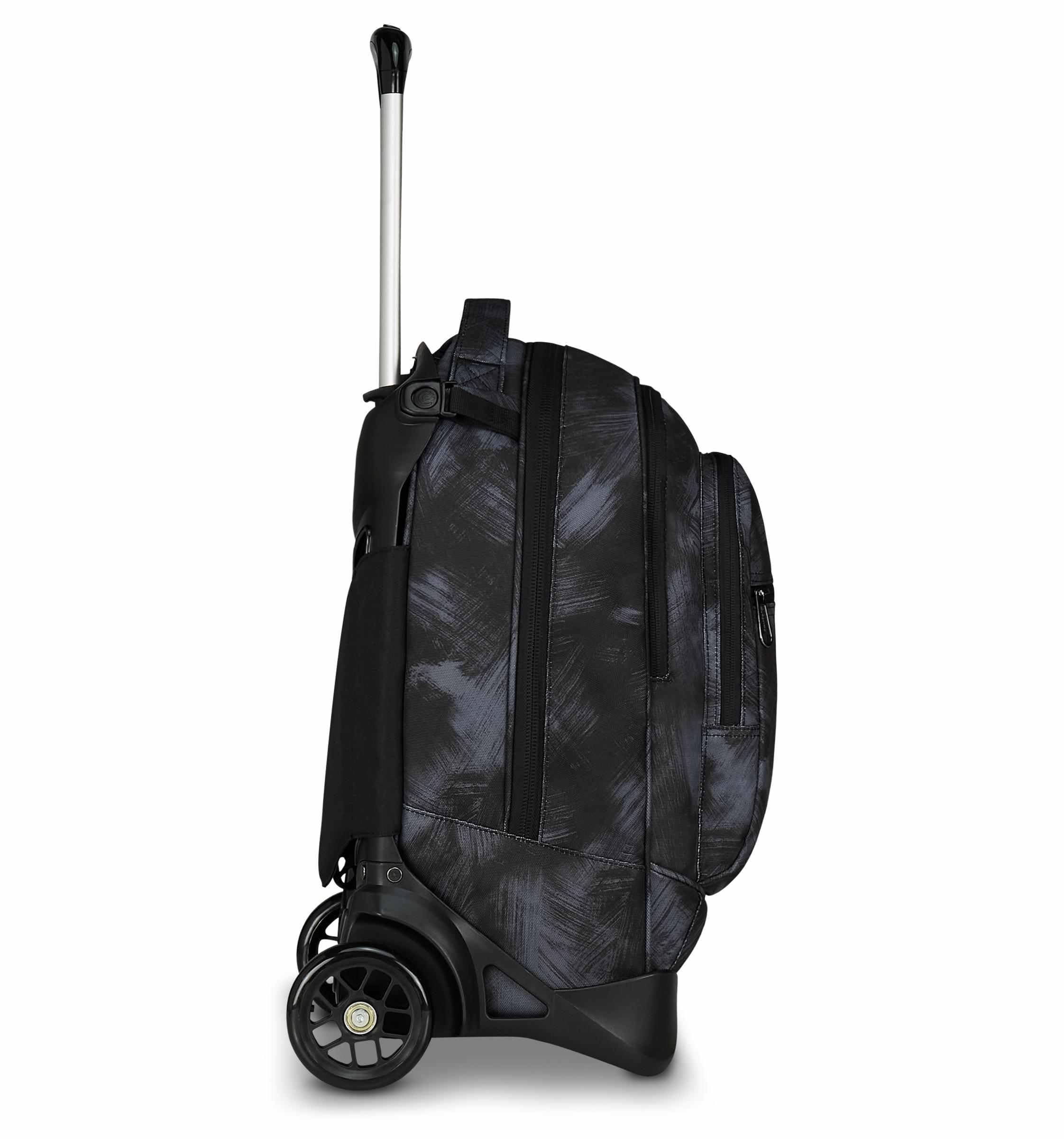 Invicta Trolley Scuola Plug, Nero, 3 in 1, Zaino Doppio Scomparto Con Carrello Sganciabile, Tasca Per PC, Tasca Per Borraccia, 34 lt, Scuola Media e Superiore, Viaggio, Zaino Ragazzo