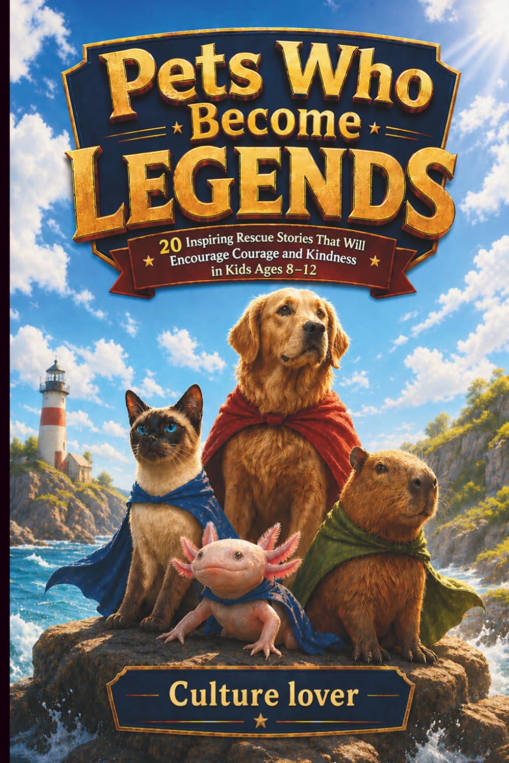Pets Who Become Legends: 20 Inspiring Rescue Stories Featuring Axolotls, Capybaras, Dogs, Cats, and More That Will Encourage Courage and Kindness in Kids Ages 8–12