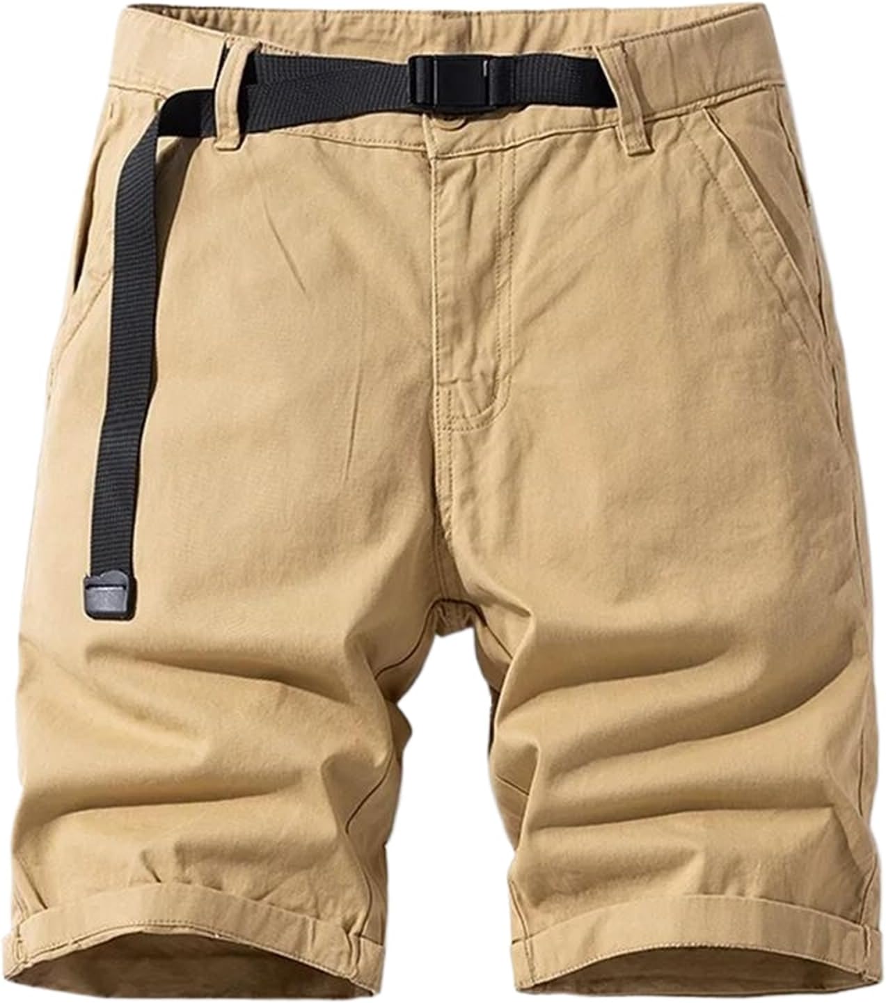 Men Summer Solid Classic Cargo Shorts Mens Cotton Jogger Shorts Beach Vintage Shorts Male