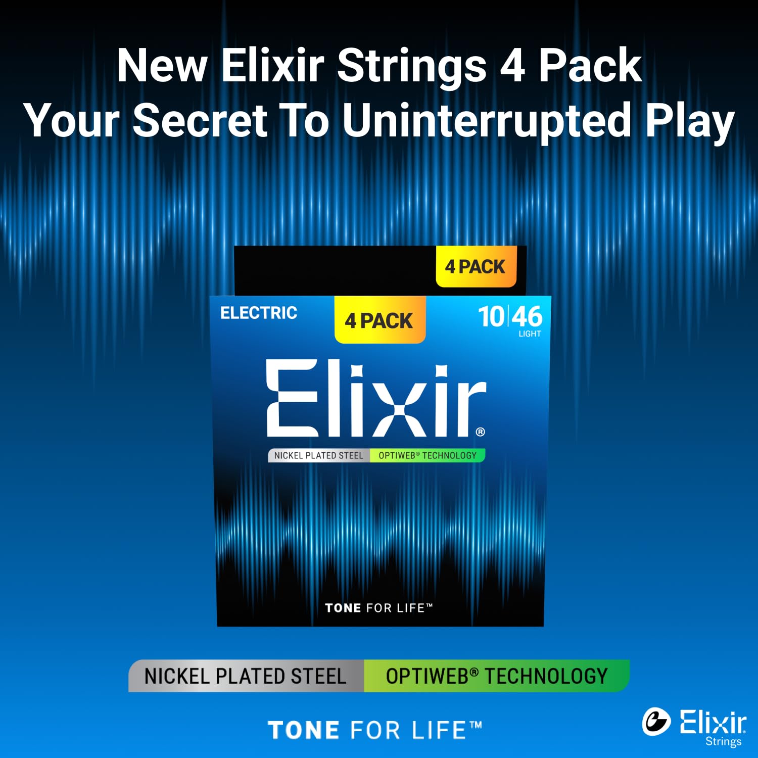 Elixir Strings Struny do Gitary Elektrycznej z Technologią OPTIWEB, Light (.010-.046)