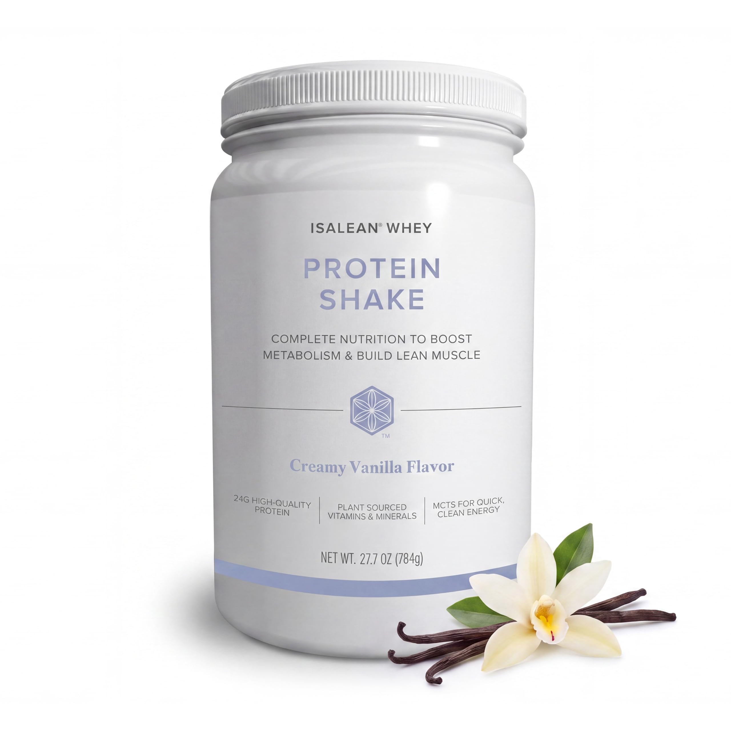 Isagenix IsaLean, 24g Protein Shake, Creamy Vanilla, 27.7 oz Creamy Vanilla 27.7 Ounce (Pack of 1)