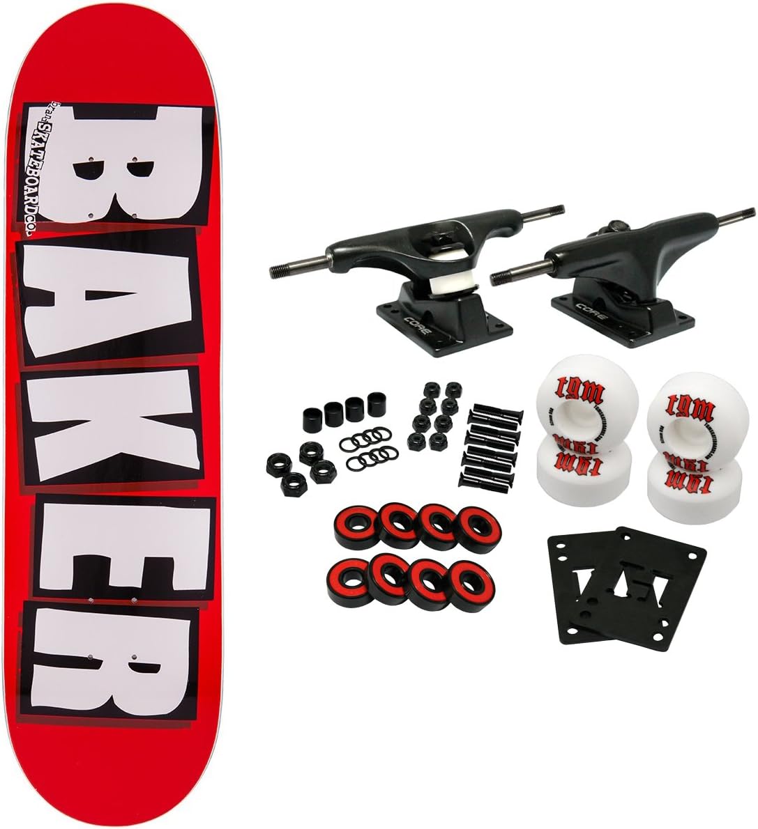 Baker Skateboard Complete Brand Logo White 8.25"