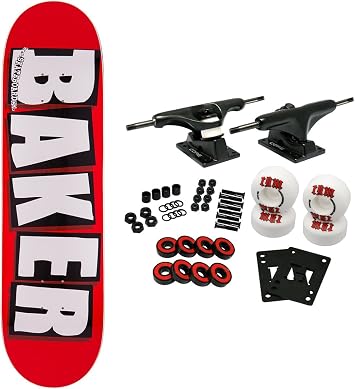 Baker Skateboard Complete Brand Logo White 8.5"