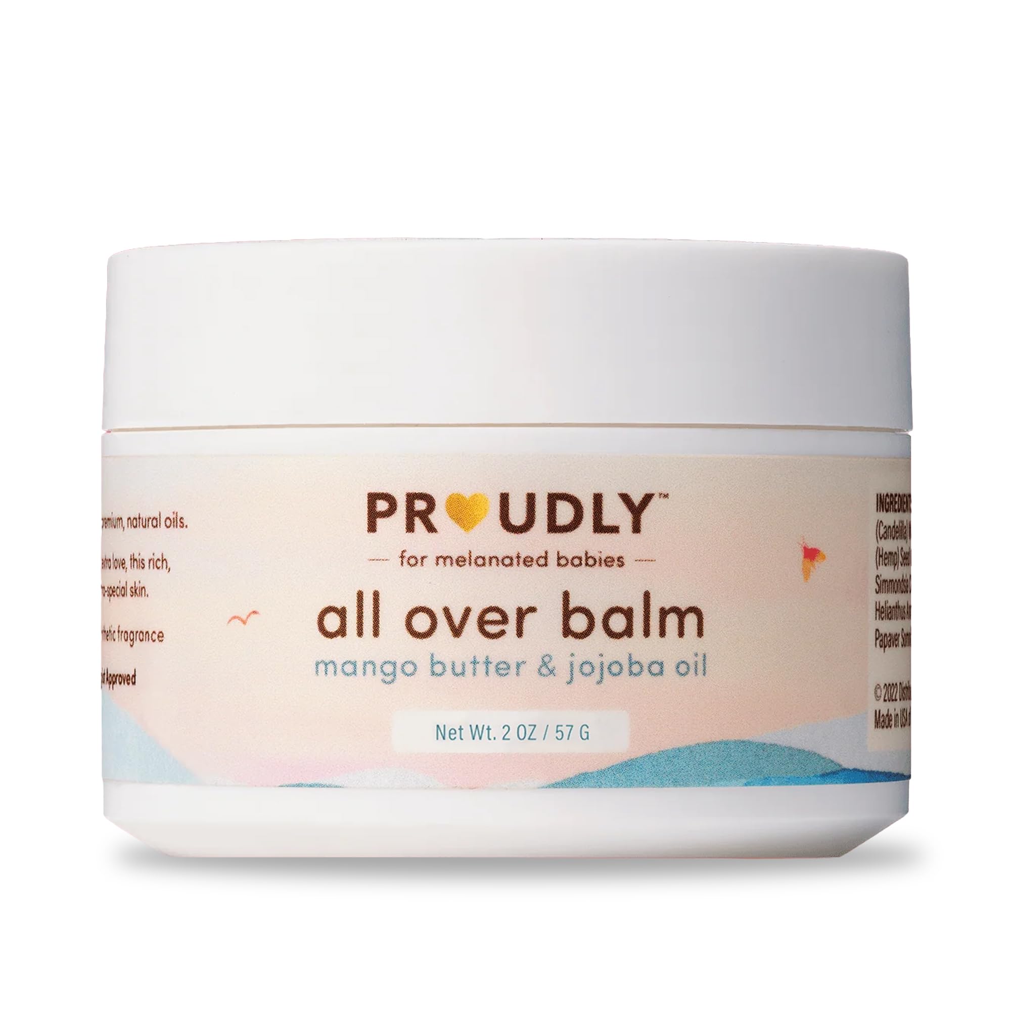 PROUDLY All Over Balm von Gabrielle Union & Dwyane Wade, hilft bei der Linderung von Wiegenmütze & Ekzemen, für schwarze und braune Babys, trockene, empfindliche Haut, frei von Frangrance