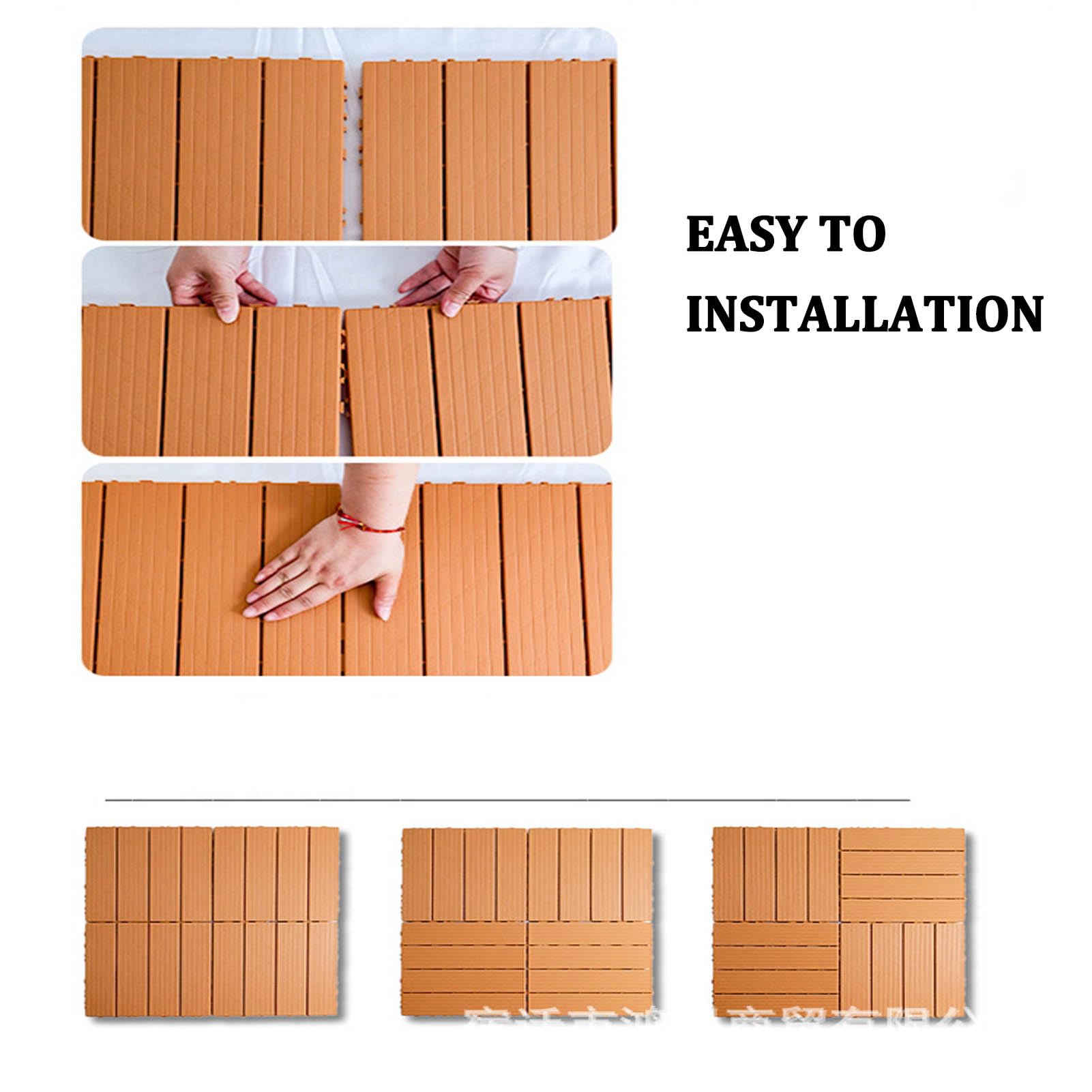 Piastrelle per pavimenti ad incastro 30,5 x 30,5 cm, per esterni e patio, impermeabili, per veranda a bordo piscina, vialetto e vialetto, confezione da 20