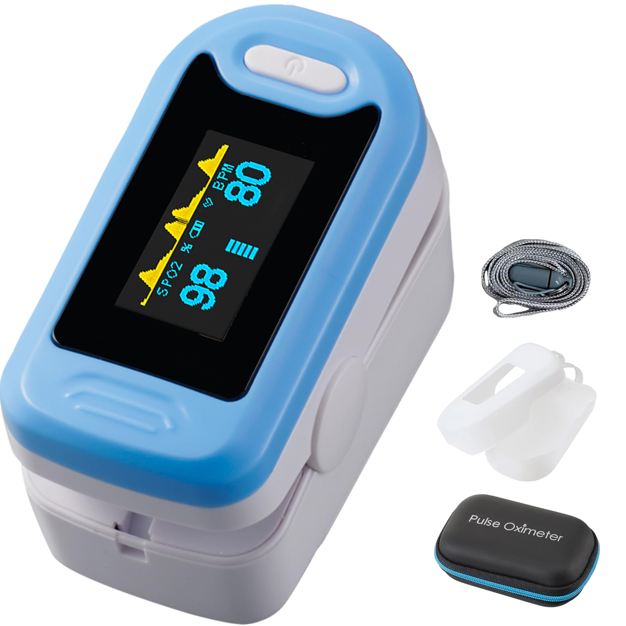 Amazon.co.jp: パルスオキシメーター 付属品セット ブルー 医療機器