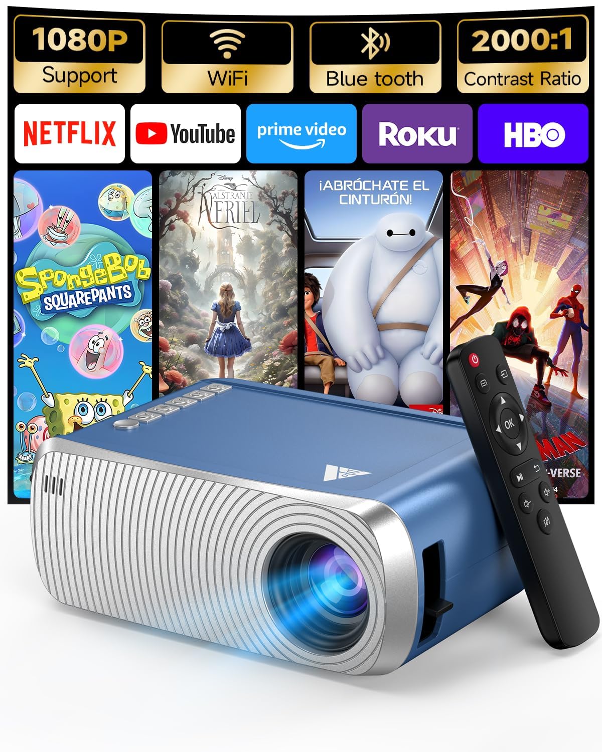 Amazon.com: Mini Projector with WiFi and Bluetooth, Antmap