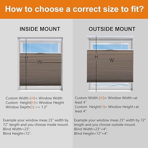 Miniatura 6 de Persilux Persianas Celulares de Tamaño Personalizado de Arriba Hacia Abajo de Abajo Hacia Arriba Sin Cordón Persianas Blackout Plisadas para Ventana
