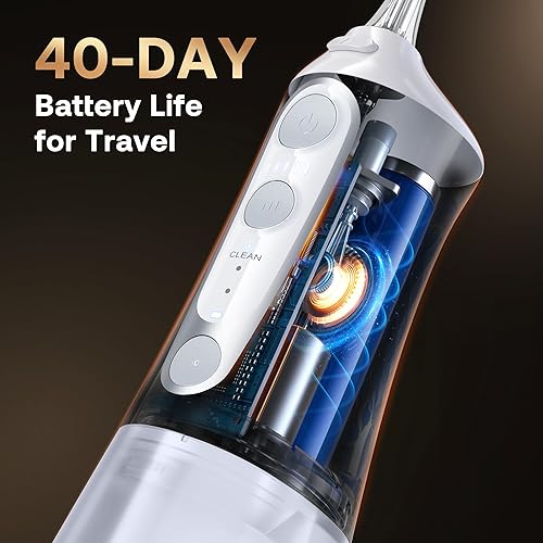 Miniatura 39 de Bitvae Púas de dientes de agua para irrigador dental portátil, irrigador oral portátil inalámbrico, potente y recargable, cuidado de apoyo, IPX7