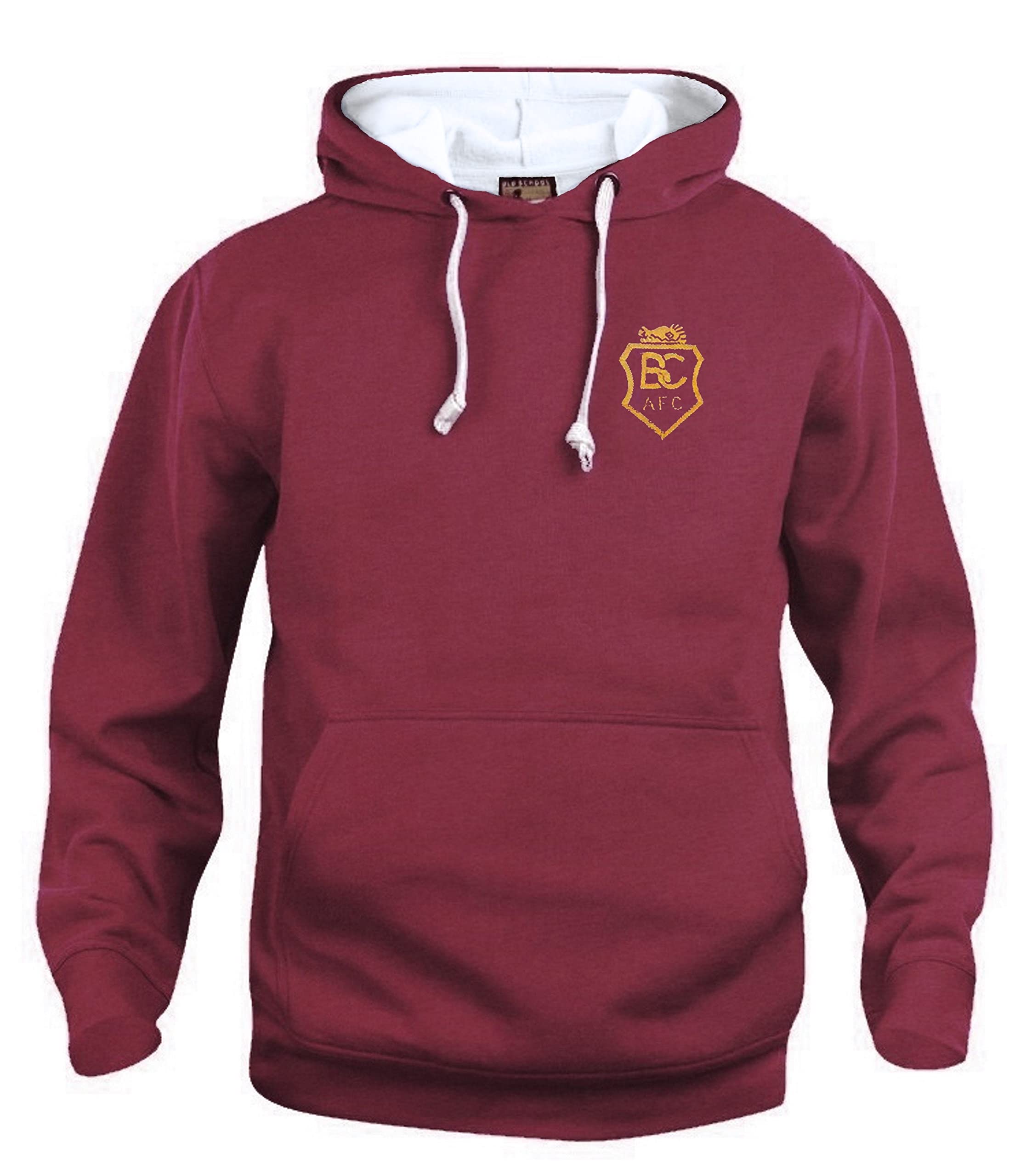 Old School Football Maroon Bradford 1960S Retro Football Hoodie Embroidered Logo (S)