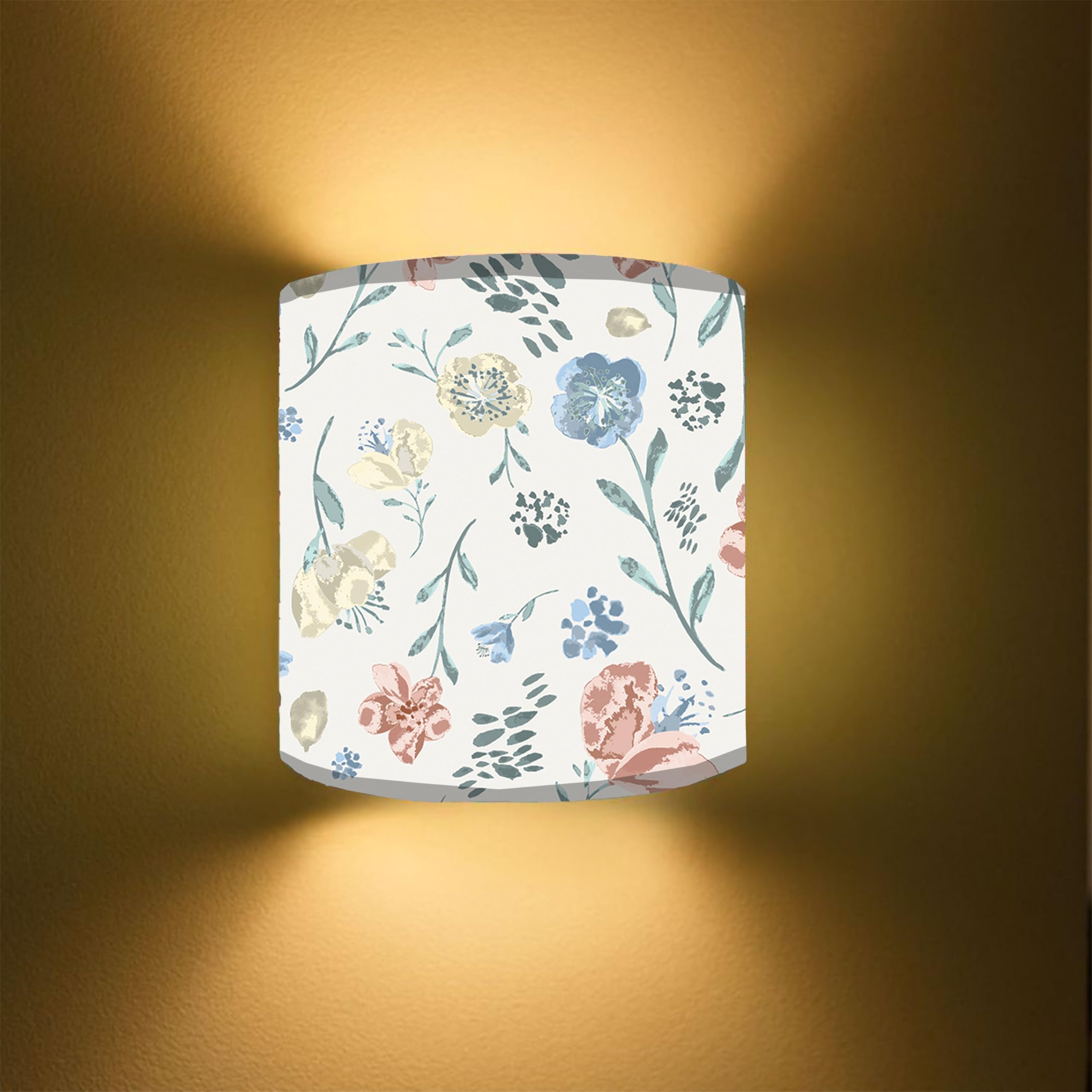 Nutcase Designer Arc Wall Mounted Lamp Lights Half Shade Bedside Fabric Lampshade Sconces - with B22 Brass Holder and Bulb-image-27