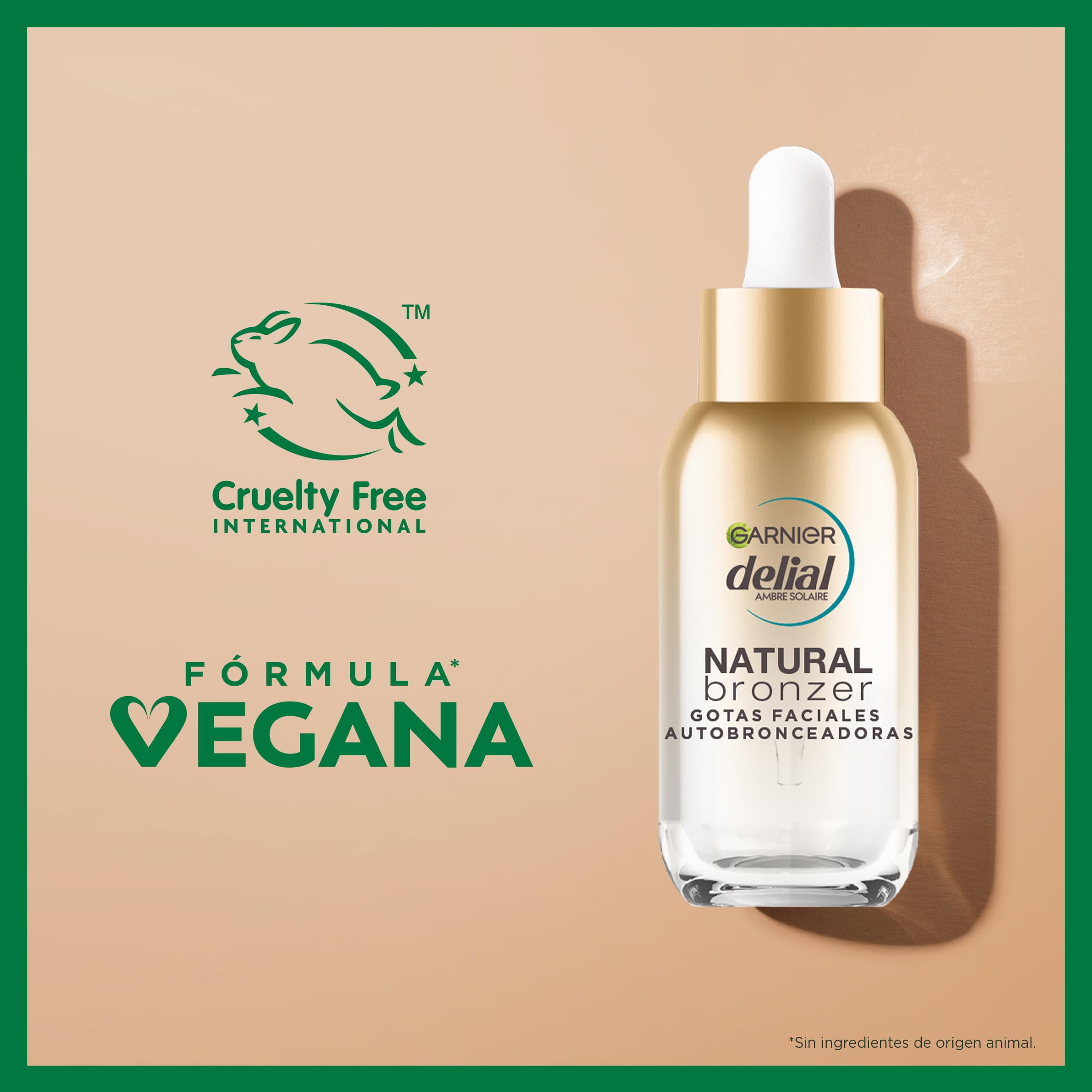 Delial Natural Bronzer Gocce Viso Autoabbronzanti con Acido Ialuronico e Acqua di Cocco, 30 ml