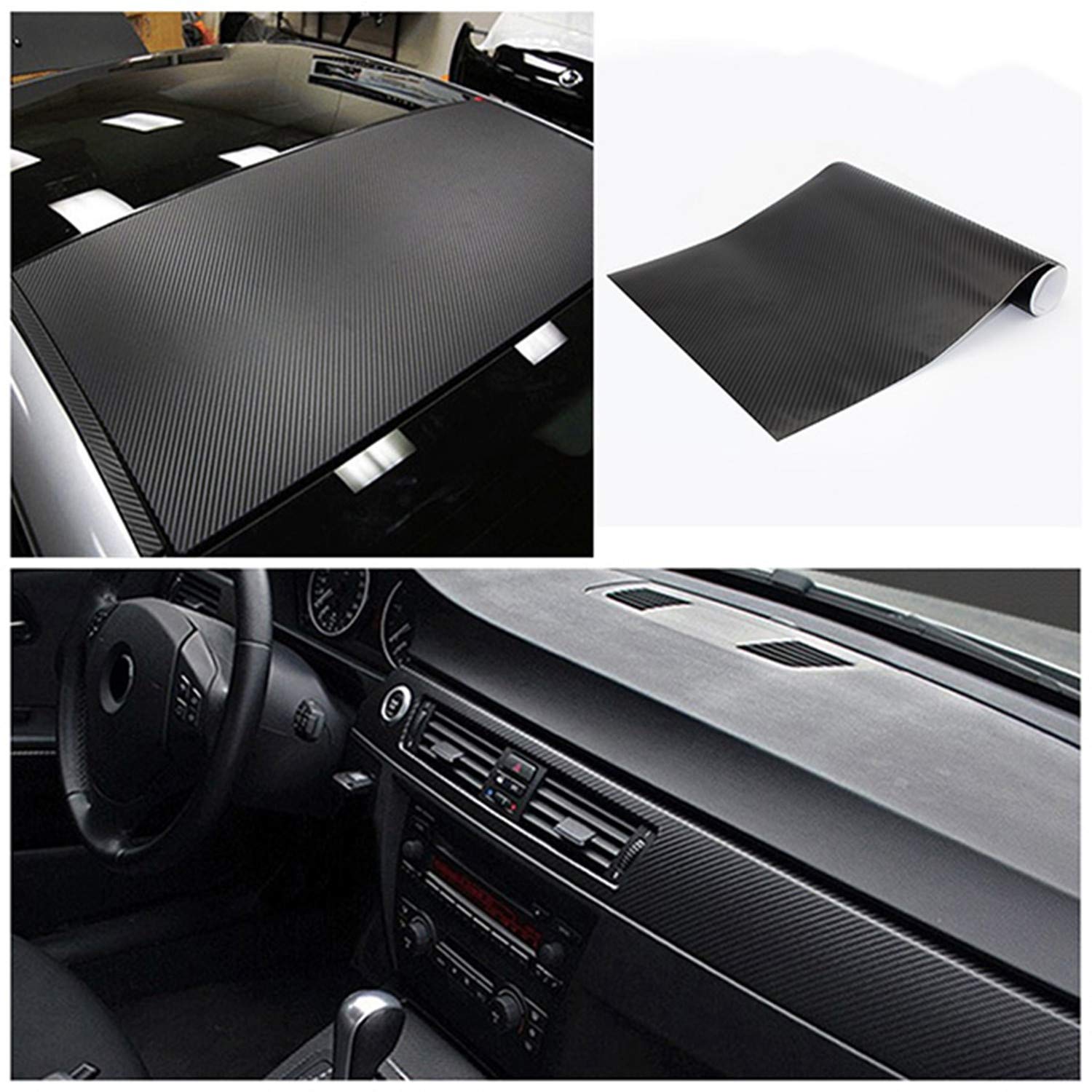 YAOBLUESEA 4D High Gloss Bubble Free Air Release Big Texture Sheet Roll Film Car DIY Decor Sticker 100x152cm