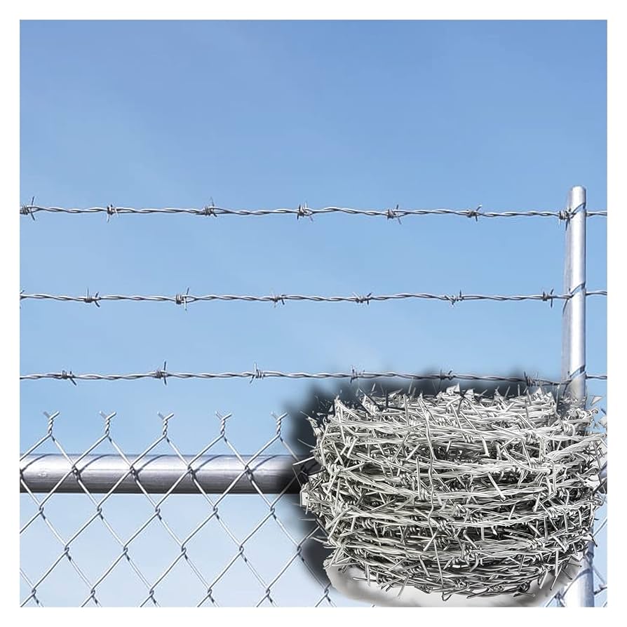 Amazon.co.jp: 鋼線有刺鉄線 有刺鉄線ロール 再利用可能 バリア