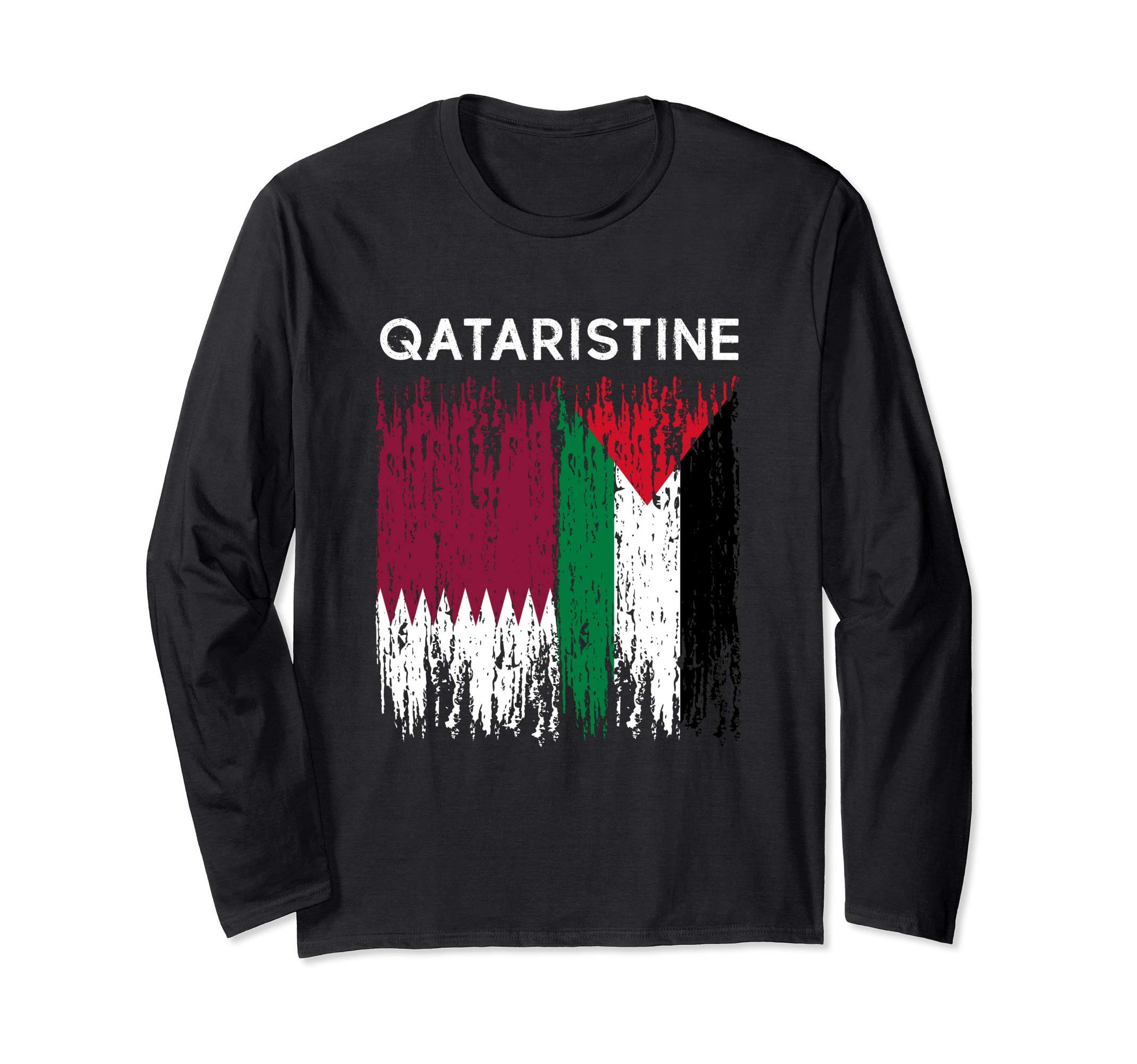 Buy Qatarian and Palestinian Qatar and palestine unity Long Sleeve T