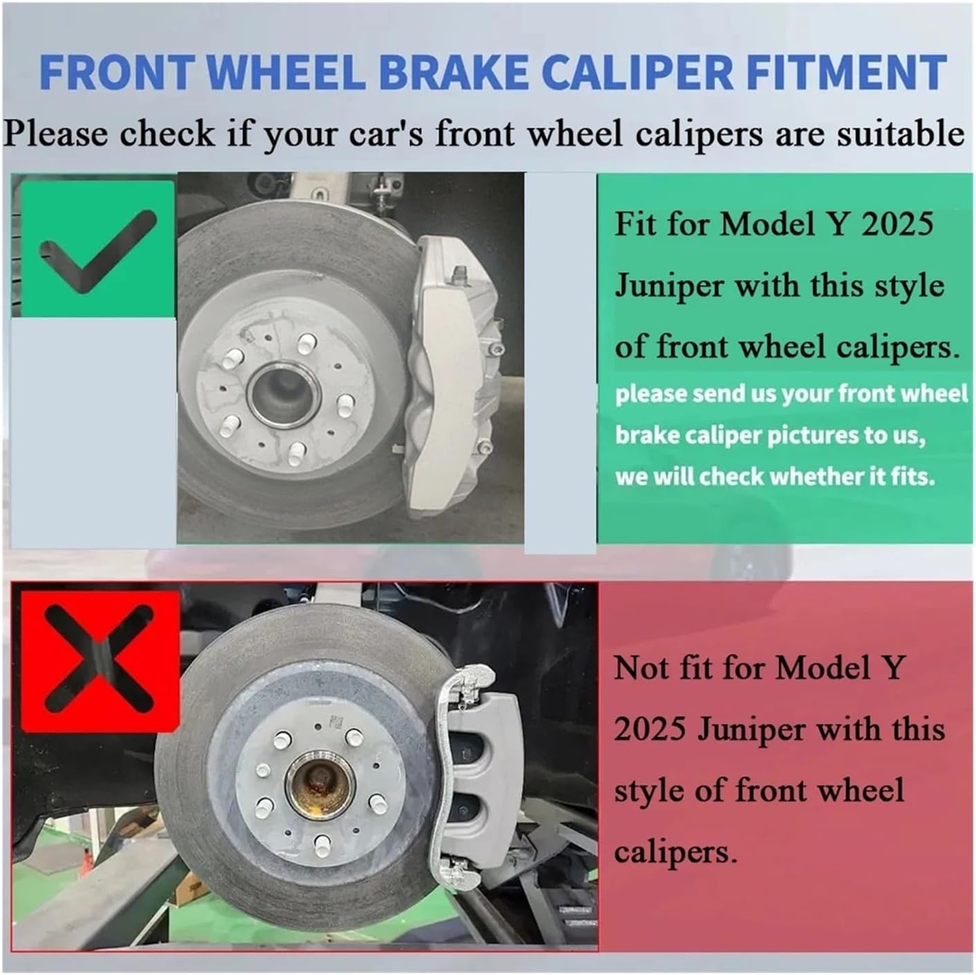 4PCS Brake Caliper Covers with Decals Fit for Tesla Model Y Juniper (2025-2026) | Not for Berlin-built RWD (Orange)