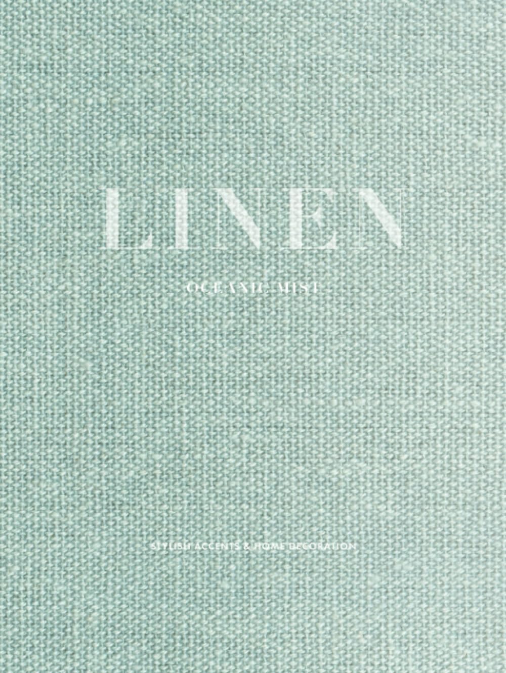 Oceanic Mist - Hard Cover Coffee Table Book, for Decor & Display | Linen Style Home Accent with Realistic Light Blue Fabric Effect: Ideal for ... | Minimal Internal Layout (Fabric Accents)