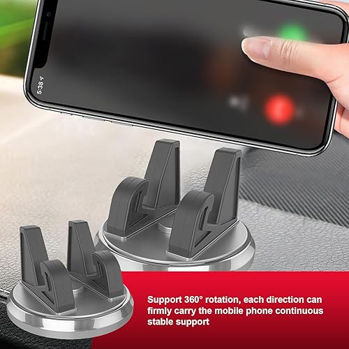 Miniatura 5 de Yumfugu Paquete de 1 soporte para teléfono celular para tablero de automóvil, soporte de navegación de rotación de 360 grados, soporte universal