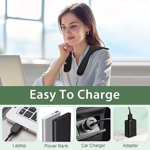 Miniatura 6 de Almohadilla térmica para el cuello, envoltura térmica de cuello sin cable, almohadilla térmica portátil mini de 4000mAh para alivio del dolor de