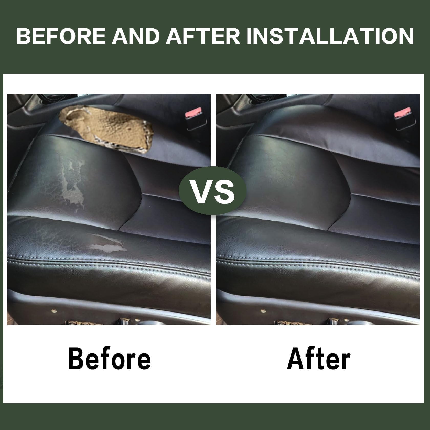 FZJDSD Dark Gray Driver Side Bottom Replacement Leather Seat Cover Compatible with Chevy Silverado Tahoe Suburban Avalanche GMC Yukon Sierra 1500 2500 3500 HD 2003 2004 2005 2006 2007