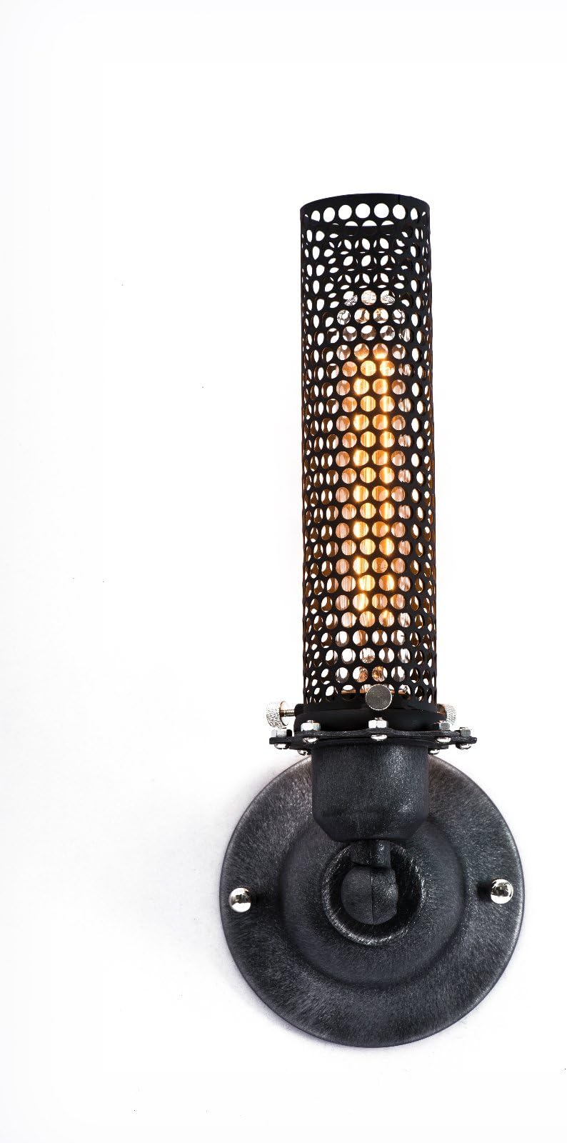 Vintage Style Metal Mesh Wall Sconce Industrial Wall Lamp Rustic Retro