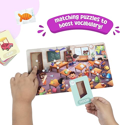 Miniatura 3 de LoveDabble Combina y aprende rompecabezas escolar! Mi primera edición escolar reconoce y pronuncia objetos cotidianos  Juegos de mesa para edades de