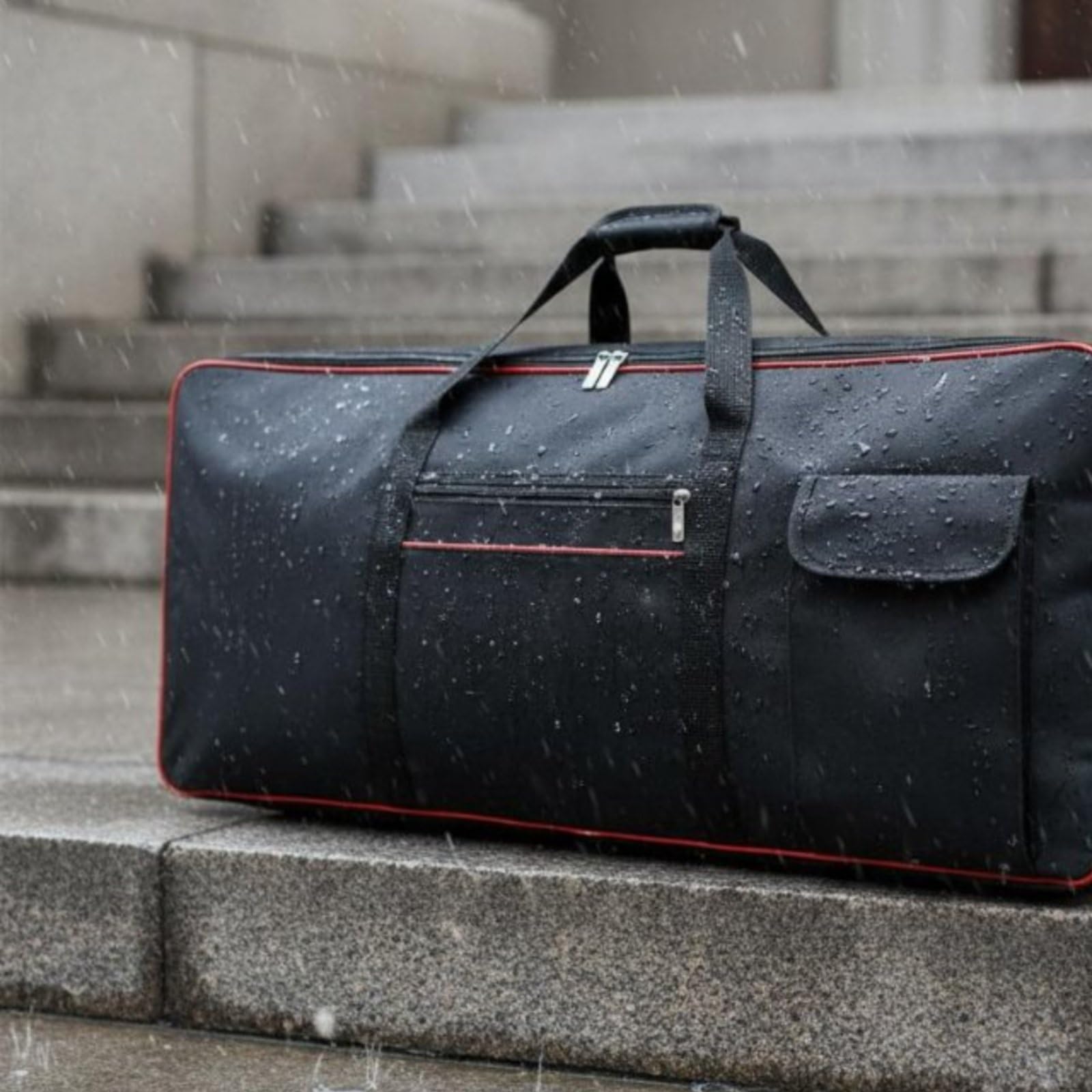 predolo E-Piano Tragetasche wasserdicht Keyboard Rucksack 600D Oxford-Gewebe gepolsterte Keyboardhülle für Musikunterricht, 88 Tasten L